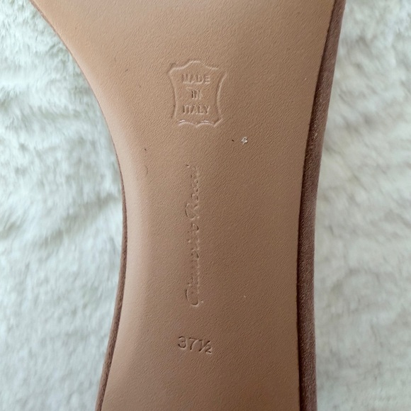 Gianvito Rossi Beige Suede Ankle Strap Sandals Portofino 85 Praline 7.5/37.5 NIB - Picture 9 of 12